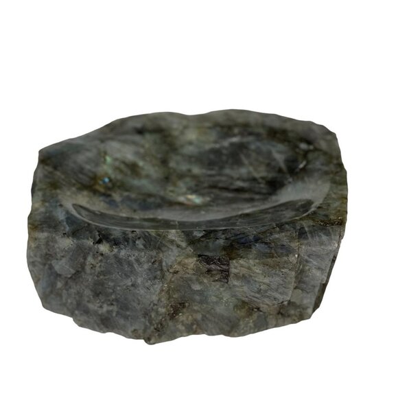 Labradorite Gemstone Dish - 5 lbs. 10 oz. | Crystal Bowl, Polished Geode - Picture 1 of 7